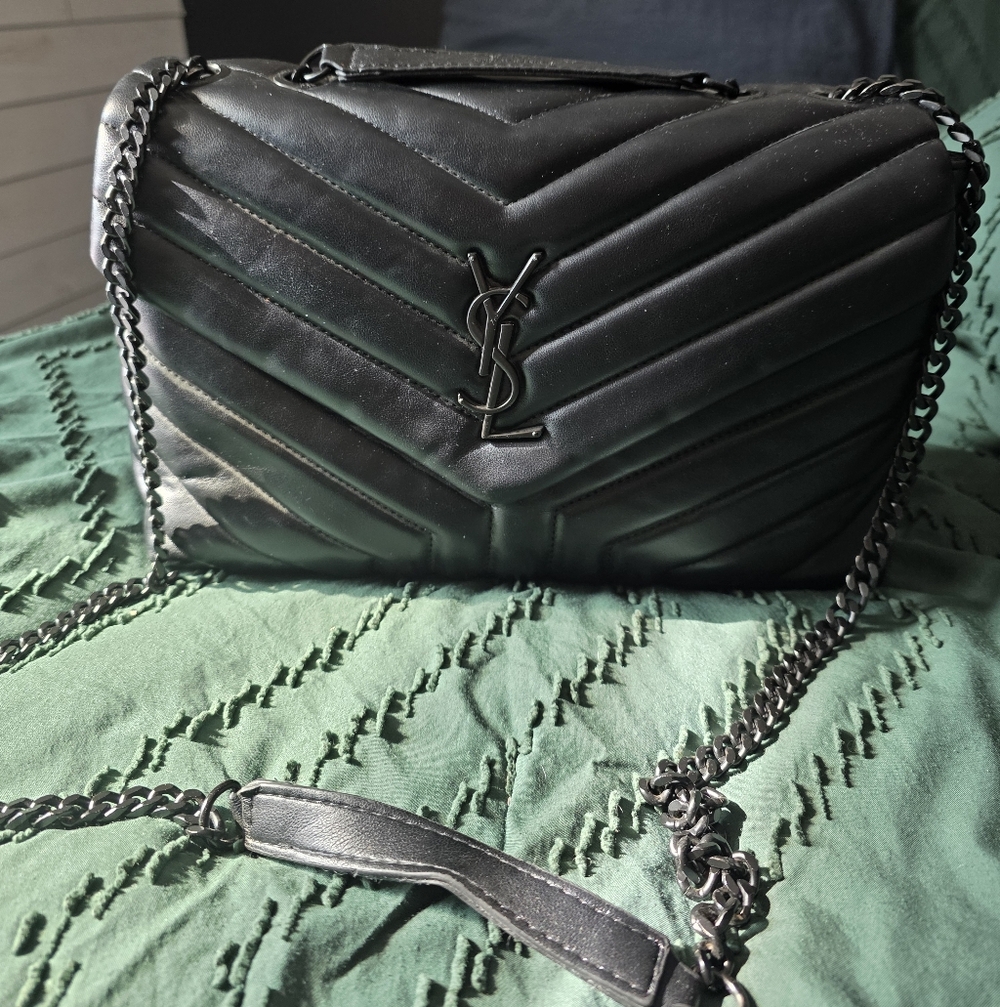 Black Quilted Chain Bag